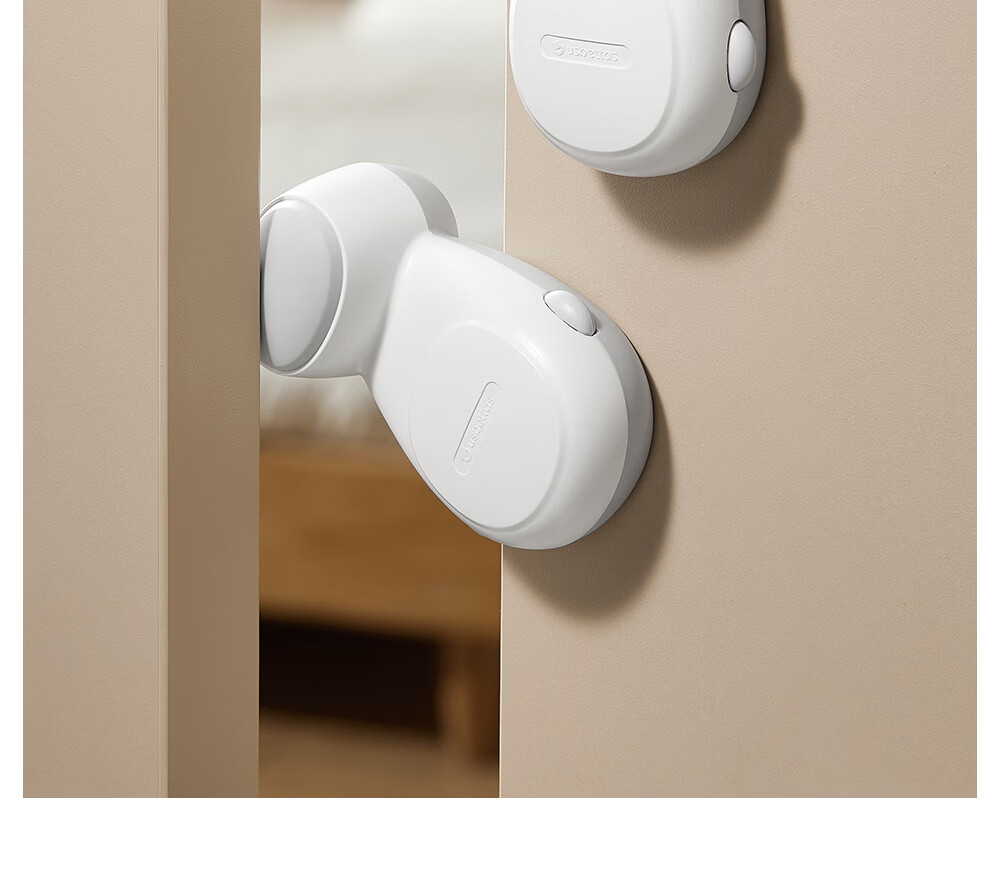 Betis Anti-Pinch Door Stopper Child Safety Door Guard Home No-Drill Door Blocker Windproof Silent Cocoa Gray 1 Piece 2