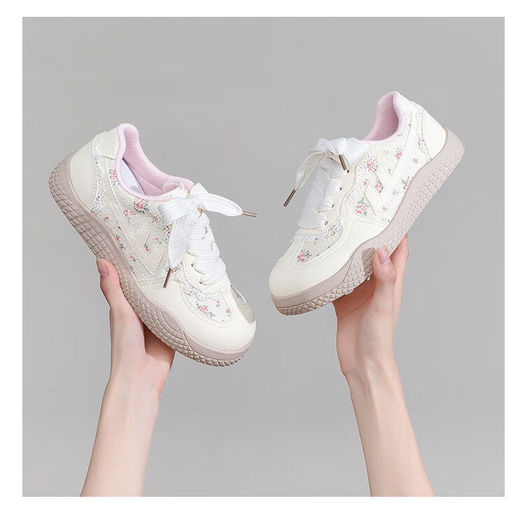 Warrior New Spring Casual Lightweight Versatile Floral Dexun Women's Shoes M466BR Light Blue/Beige Size 39 5