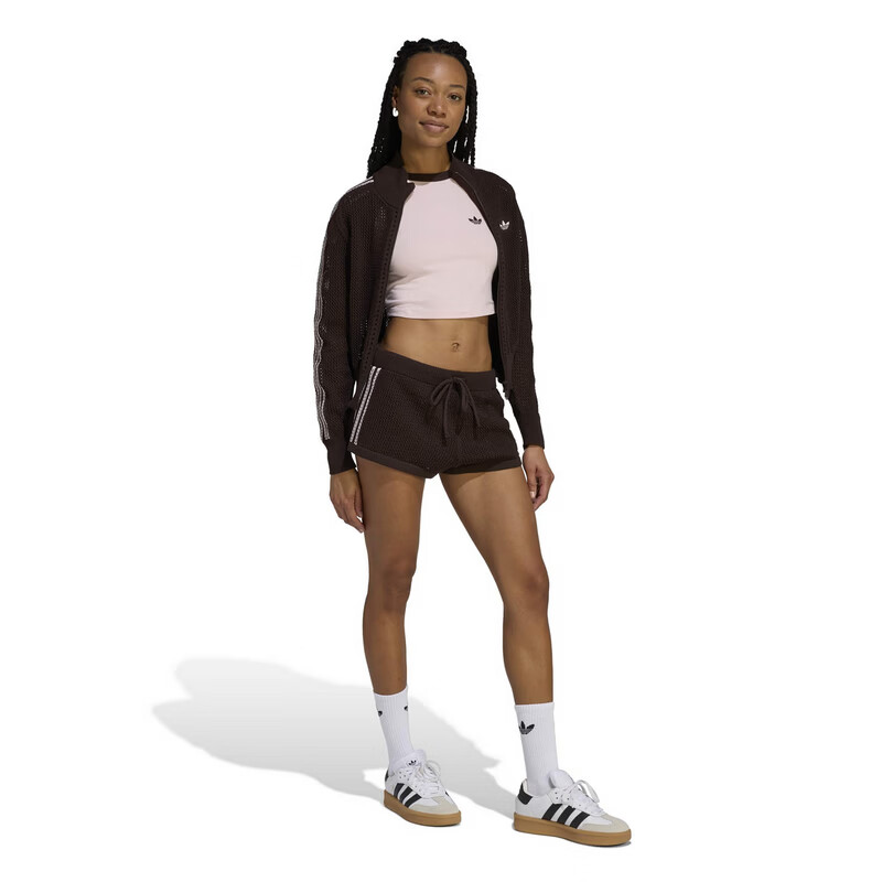 Adidas Originals Women's CROCHET TT Knit Jacket KE0202 Brown S 3