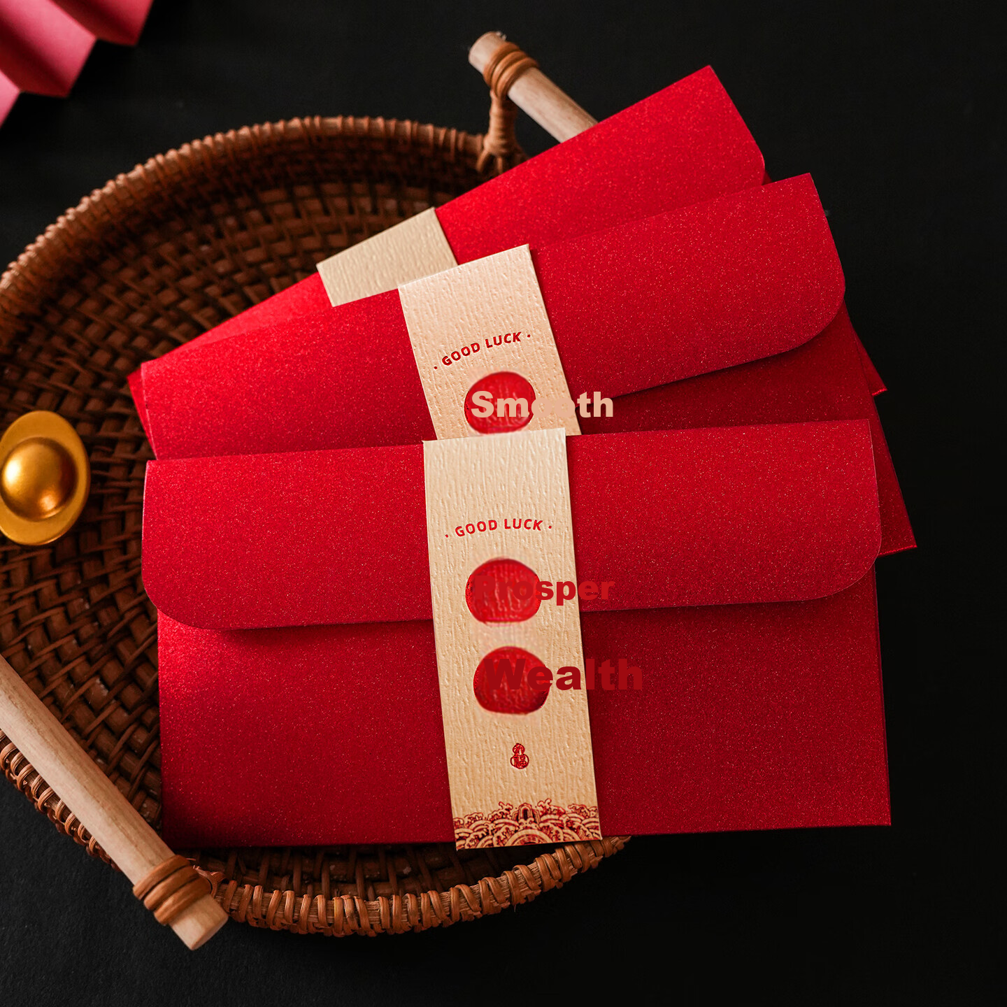 Qingxi Wedding 10,000 Yuan Universal Opening Red Envelope 2026 Year of the Horse Red Packet Custom Spring Festival Greeting Card Large Lucky Money Envelope 6 Pieces