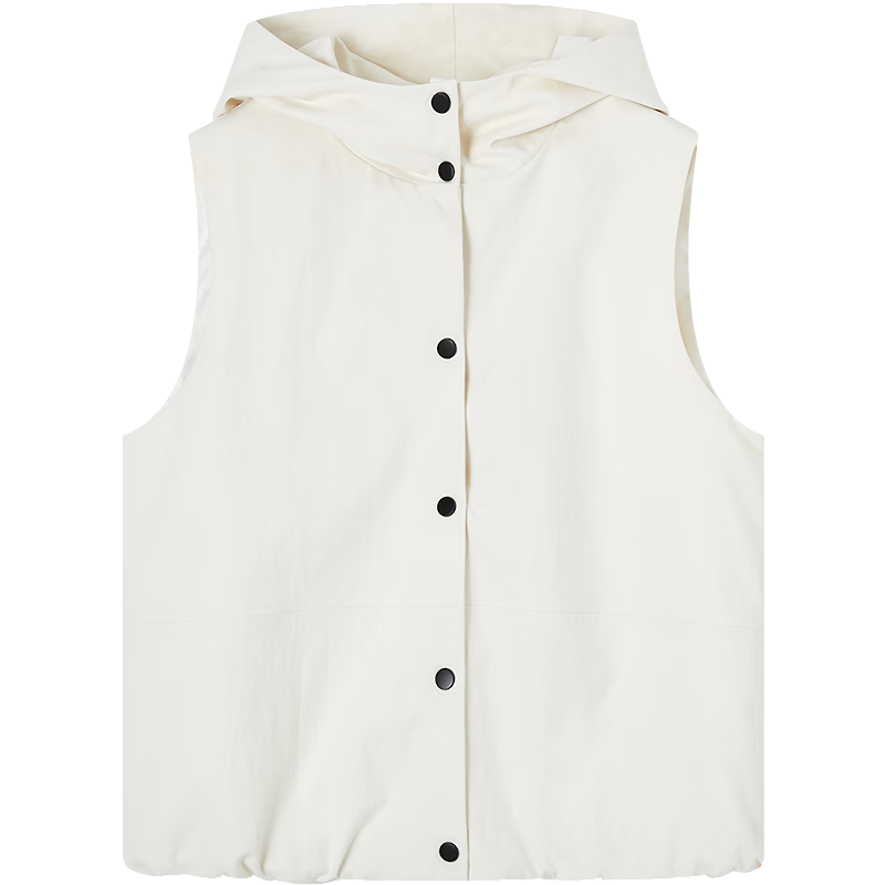 Demana Modern Urban Spring Luxury Sleeveless Hooded Vest Loose Slimming Concealing Jacket for Women High-End Feel