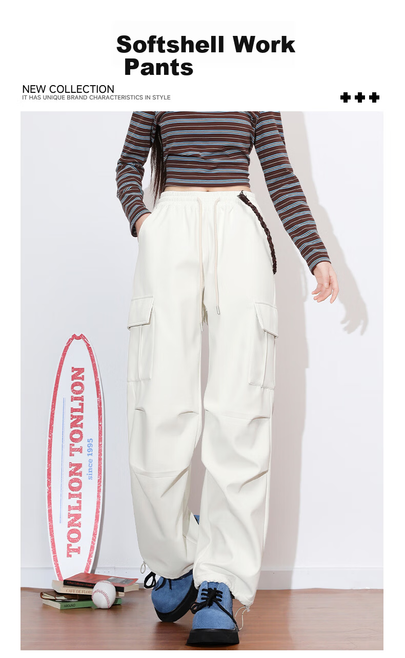 TonLion Women's Summer Workwear Pants New Cool-Touch Straight-Leg Jogger Convertible Elastic Slim Fit Sports Trousers 1