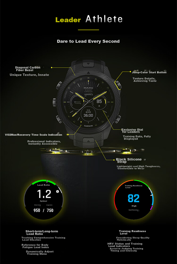 GARMIN MARQ (Gen 2) Commander Carbon Fiber Heart Rate Outdoor Sports Watch Birthday Gift 7