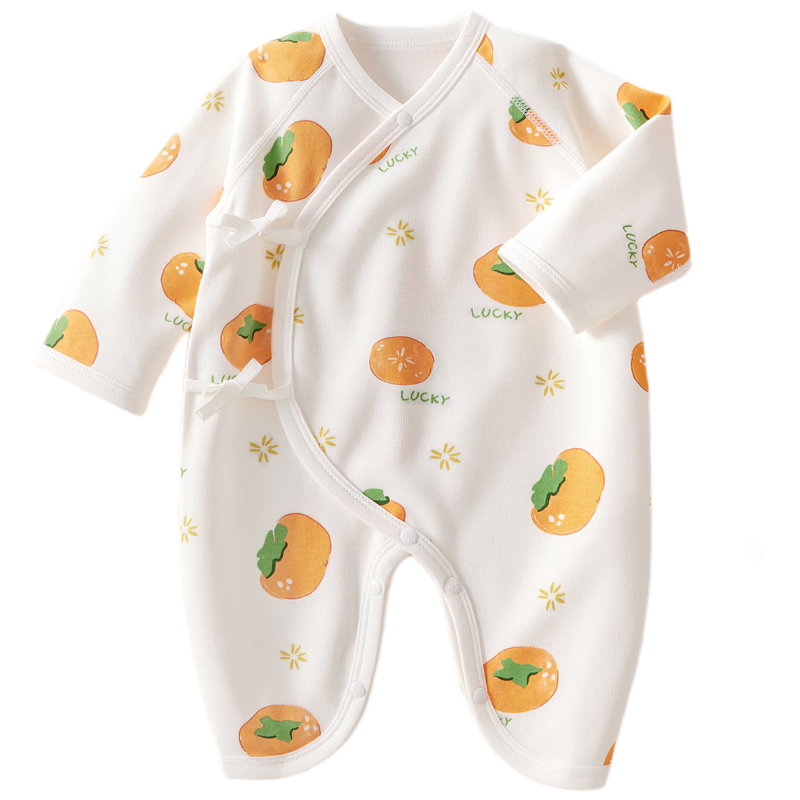 AIBEDILA Newborn Baby Butterfly Romper, Spring And Autumn Pure Cotton, Newborn Onesie, Bodysuit, Crawling Suit, Spring And Autumn Outfit, Base Layer, Size 66