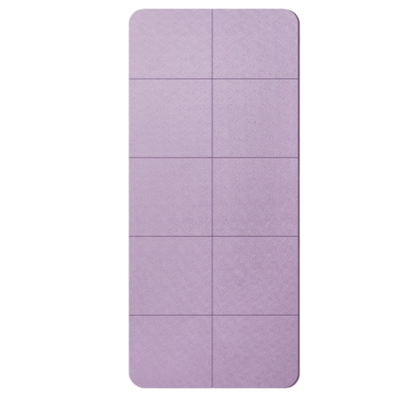 Duweike Yoga Mat Foldable Portable Non-Slip Thickened Silent Shock-Absorbing Home Dorm Fitness Nap Mat Purple