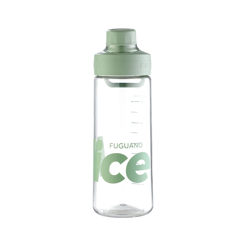 Fuguang Tritan Student Unisex Plastic Water Bottle Large Capacity Portable School High Temperature Resistant Green 660ML