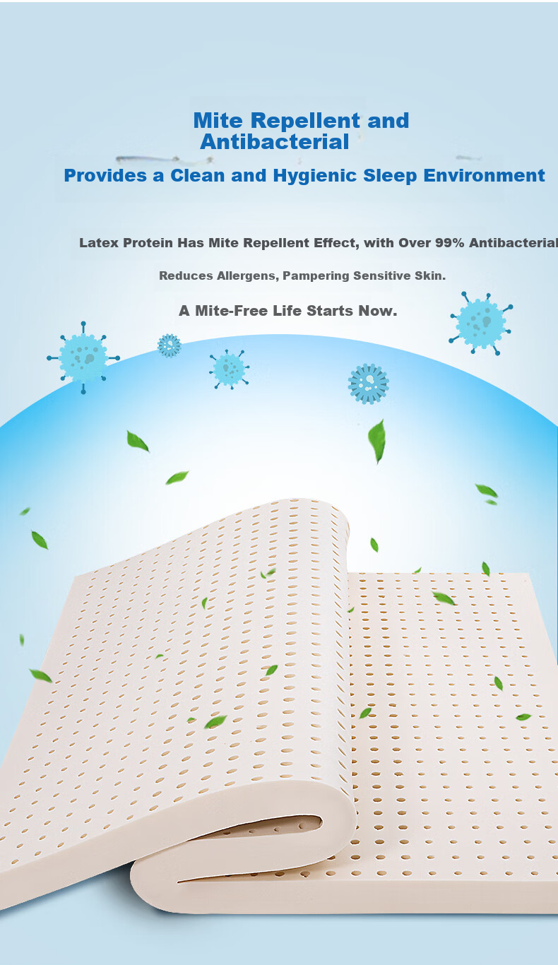 Blancpain Foldable Mattress Natural Latex Nap Mat Office Portable Student Floor Sleeping Pad Home Moisture-Proof Outdoor Mat 10