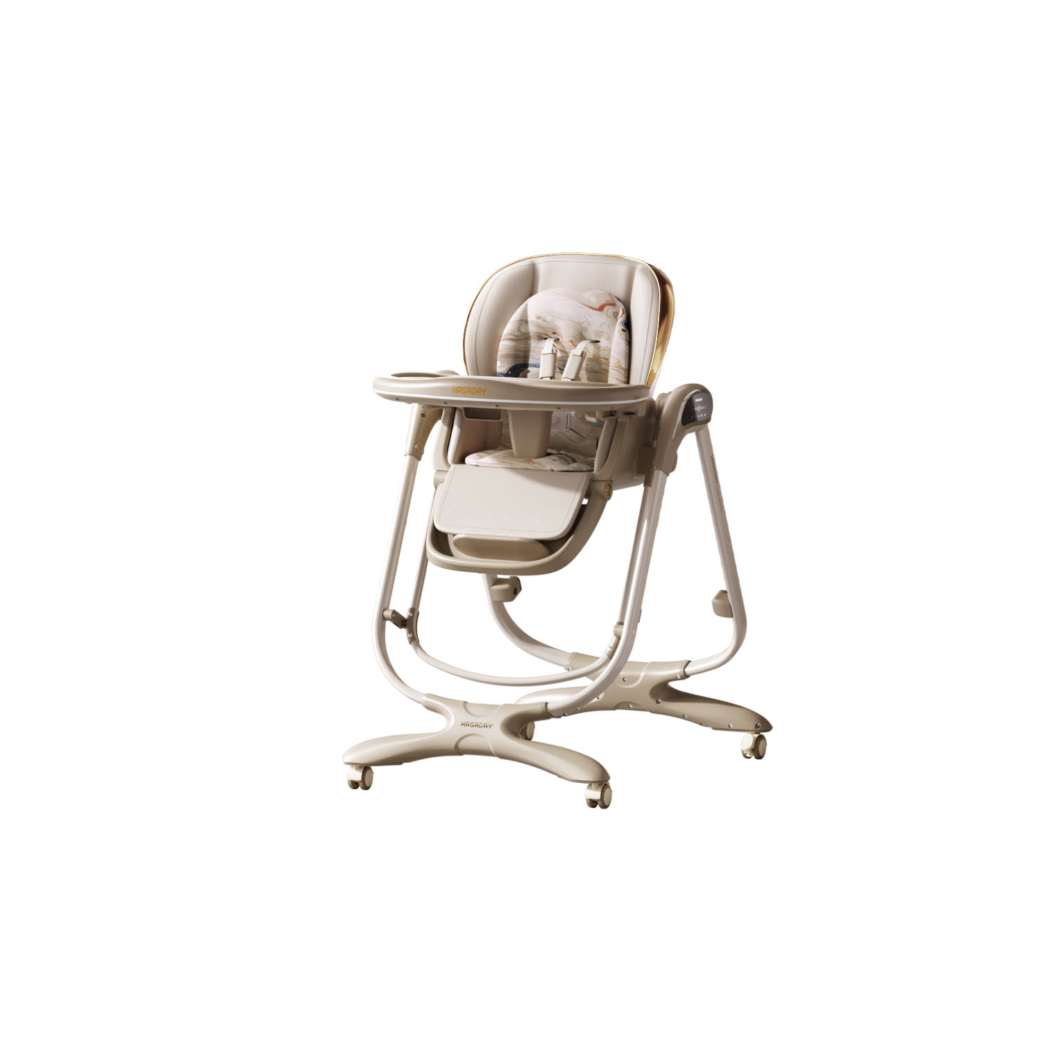 Hakada Baby High Chair and Rocker 2-in-1 Multifunctional Foldable Children's Seat Electric Model
