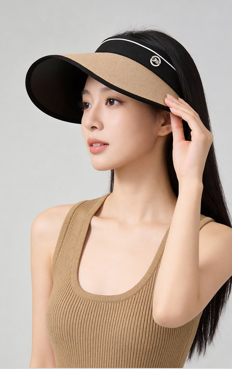GOLOVEJOY High-Top Sun Protection Hat for Women Summer UV Protection Outdoor Cycling Sun Hat White 14