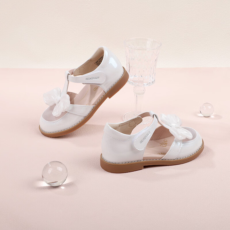 DR·KONG Full Contact Summer Breathable Princess Sandals for Girls 2S10A2106AW White Size 28