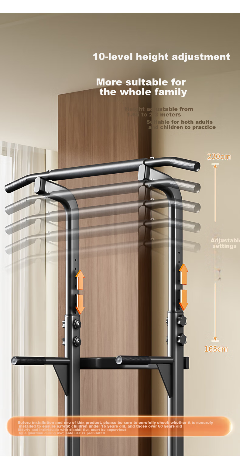 MIKING Home Pull-Up Bar Indoor Multifunctional Single and Double Bars Stretching Fitness Equipment for Men and Women 6