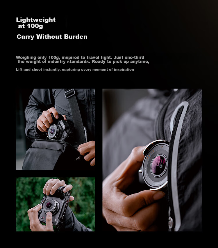Brightin Star 10mm F5.6 Pro Ultra Wide Angle Pancake Fisheye Lens for Sony E Mount Black 5