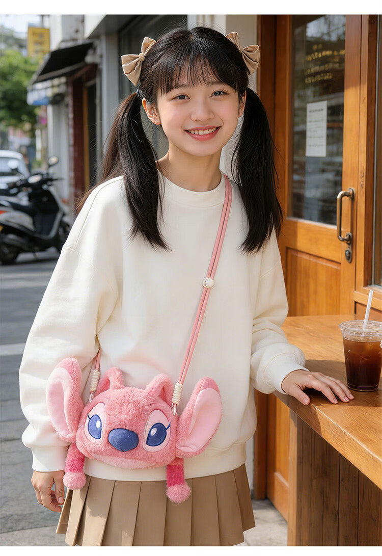 Disney Cute 3D Angel Plush Crossbody Bag for Women Girls Birthday Gift 26