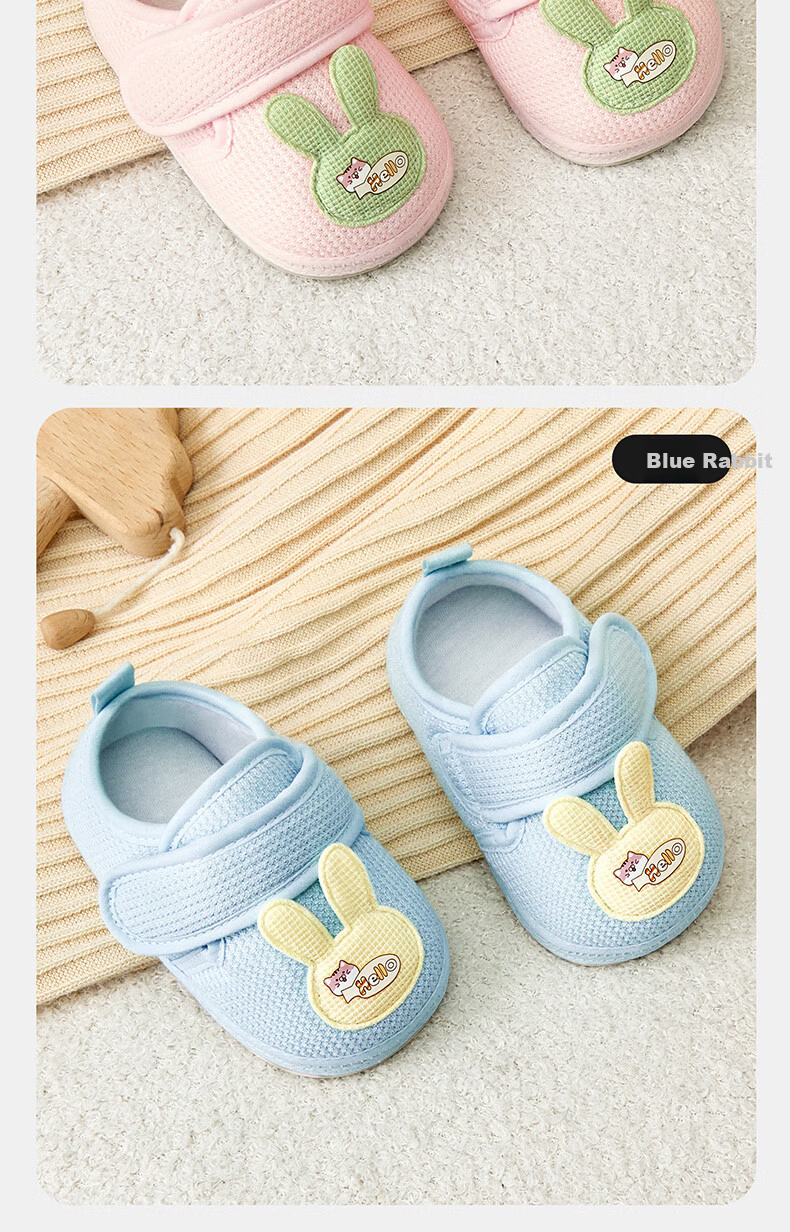 More Rabbit Toddler Walking Shoes Spring and Autumn New Boys Girls Soft Sole Anti-Slip Pre-Walking Shoes 15