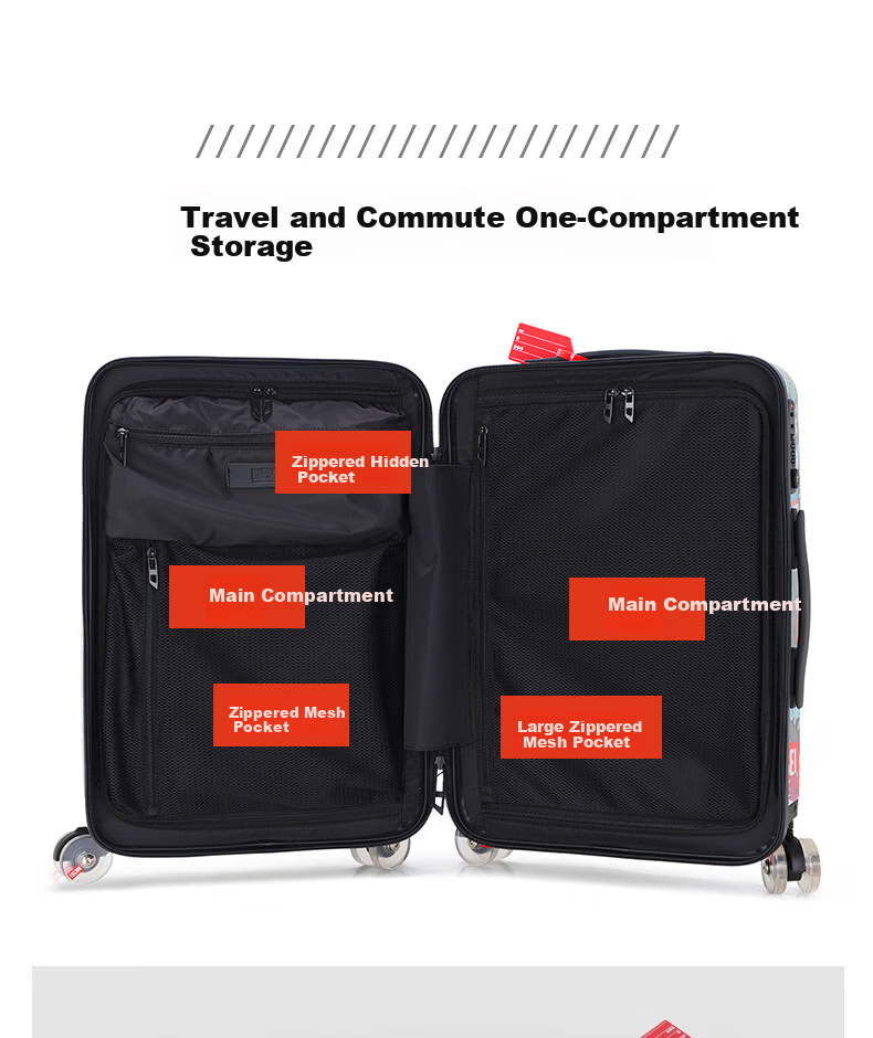 DIESEL Luggage Trendy Personalized Print Large Capacity Unisex Student Travel Suitcase PC Trolley Case 28 Inch Check-in Size 9