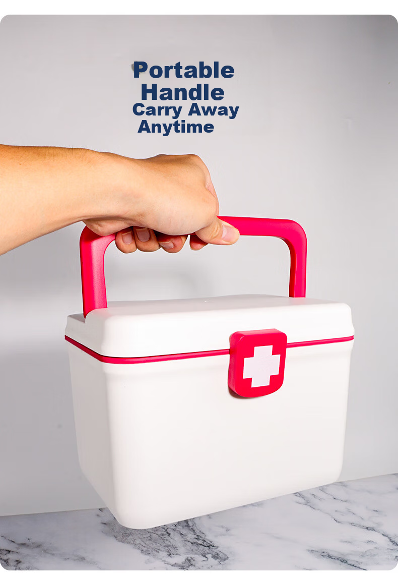 Mengtin Large Capacity Medicine Storage Box Family and Student Dormitory Use Household First Aid Kit Organizer Large Size 3