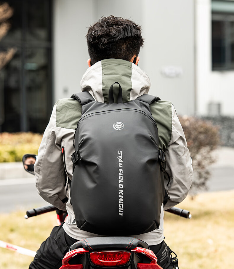 STAR FIELD KNIGHT Motorcycle Riding Helmet Bag Backpack Multifunctional Large Capacity Water-Resistant Travel Full-Face Helmet Shoulder Bag Knight Gear 17