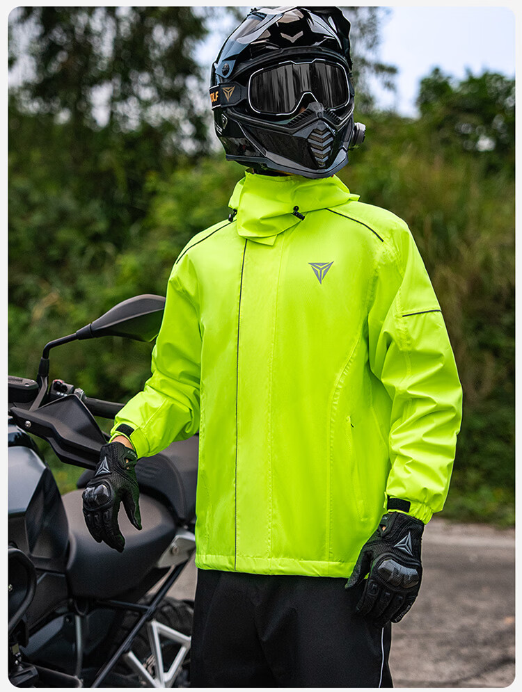 MOTOWOLF Motorcycle Riding Raincoat and Rain Pants Separate Heavy Rain Rider Rain Suit Set 16