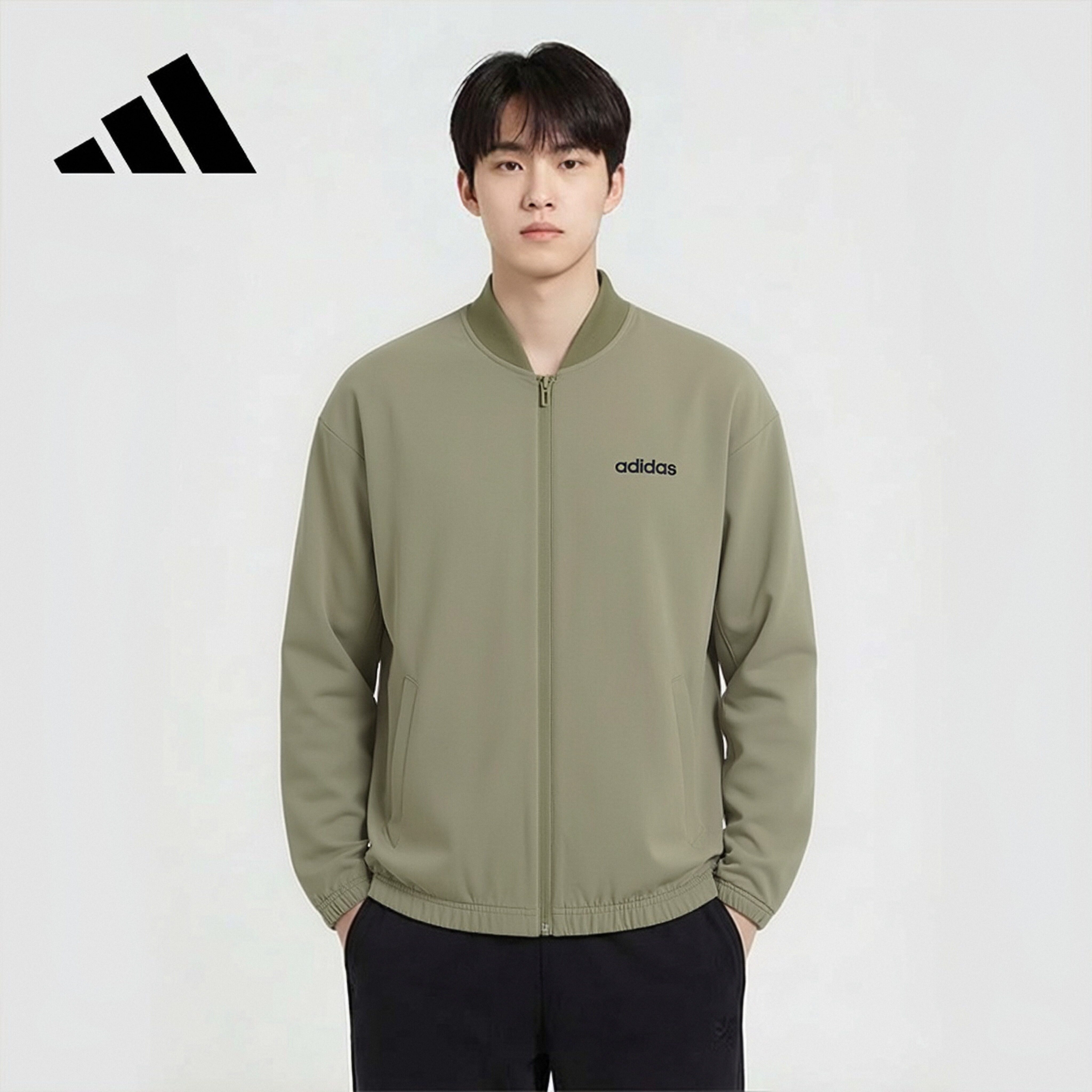 Adidas Unisex Outdoor Comfortable Quick-Dry Woven Zip Jacket JL9637 M