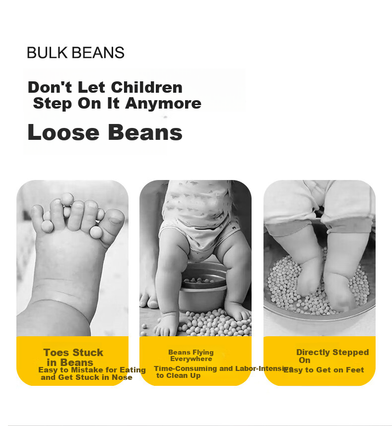 COOKSS Baby Bean Stepping Bag Educational Early Learning Soybean Foot Pad Sensory Integration Training 2