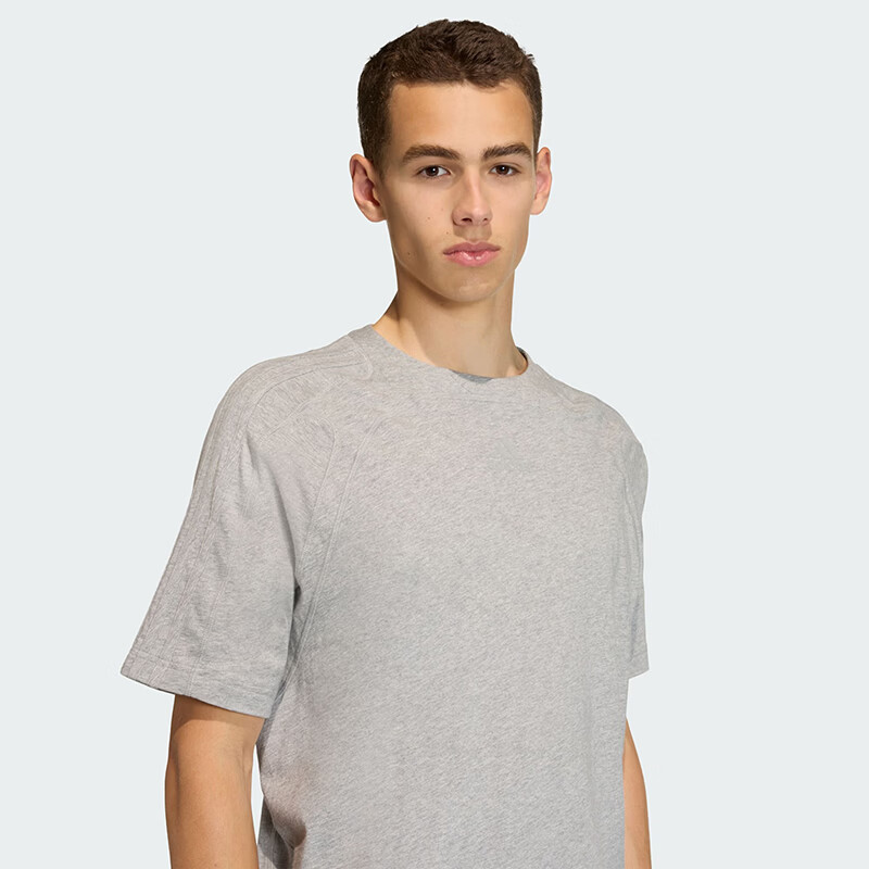 Adidas Originals Men's CUTLINE CO TEE Short Sleeve T-Shirt KE0712 Light Grey L 6