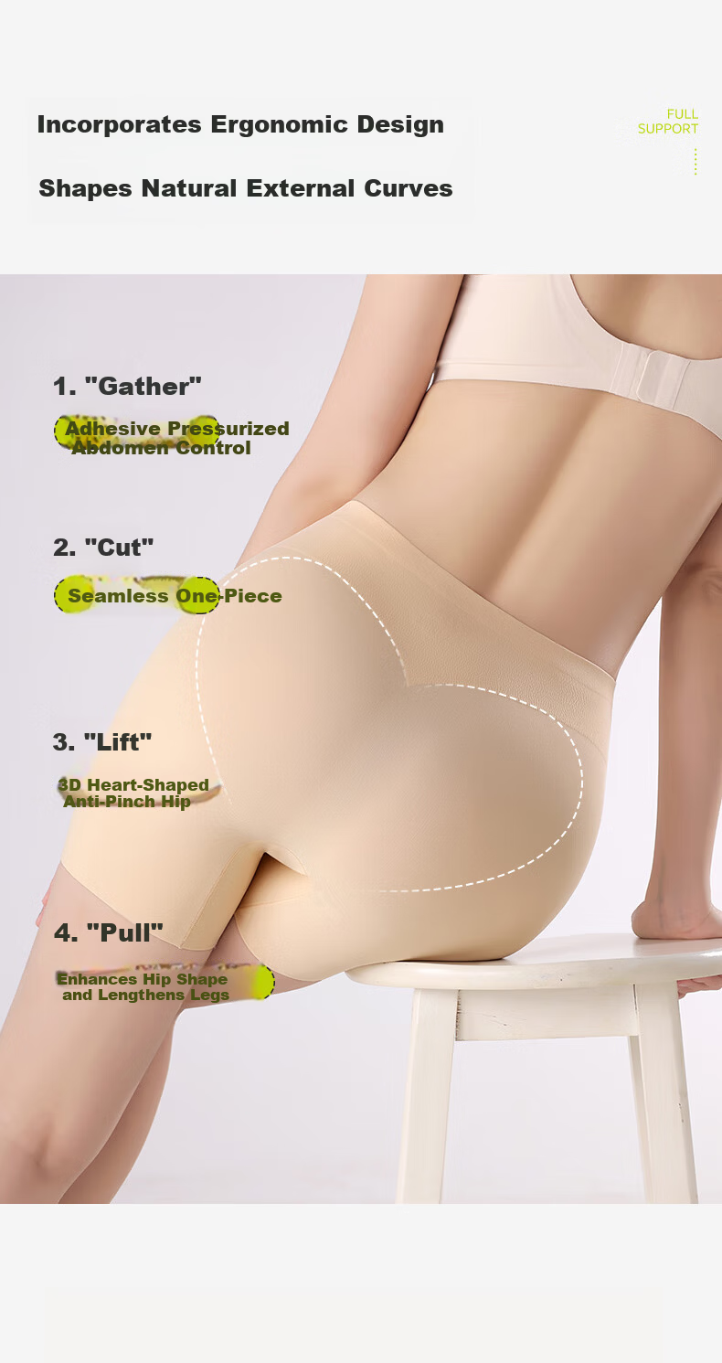 GRACEWELL High-Waist Breathable Shaping Slimming Safety Shorts for Tummy Control Summer Thin Seamless Stretch Body Shaper QS 2