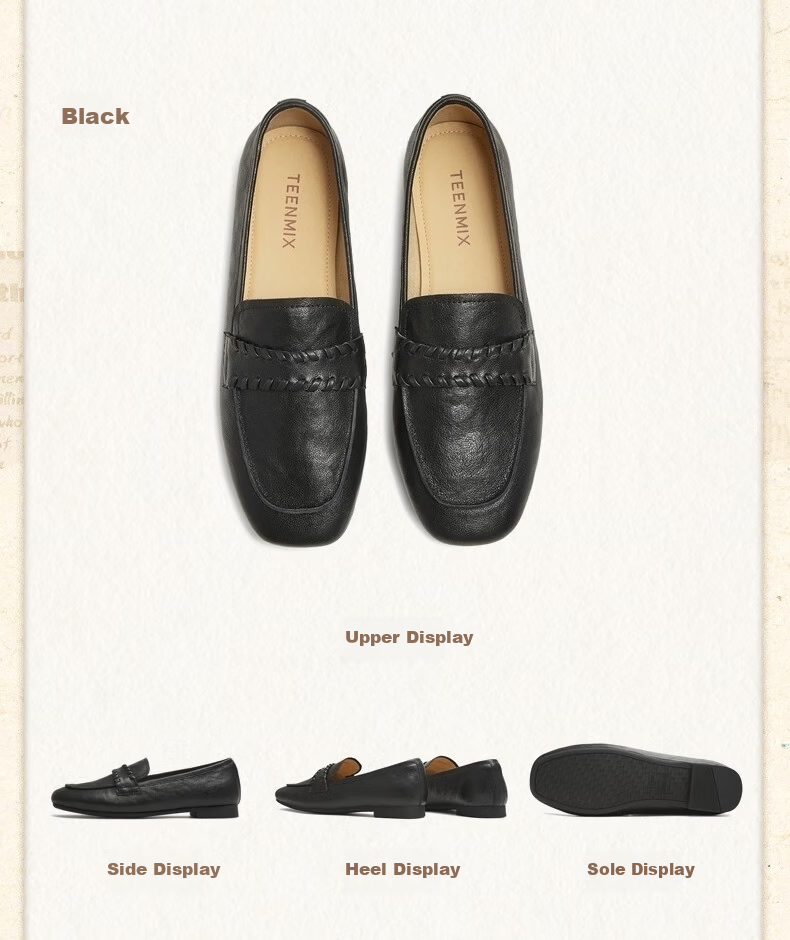 TEENMIX Loafers Fashionable Women's Office Versatile Leather Shoes New Arrival 8