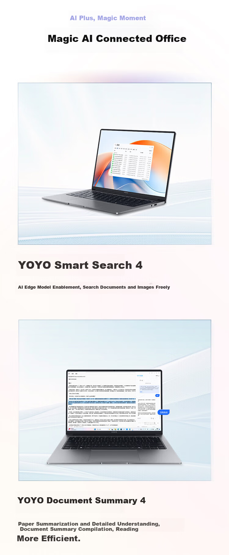 HONOR MagicBook Pro16 2025 AI Lightweight High-Performance Business Laptop U5-225H 32GB 1TB 3K Display Gray with Yihaodian Mouse Pad Set 11