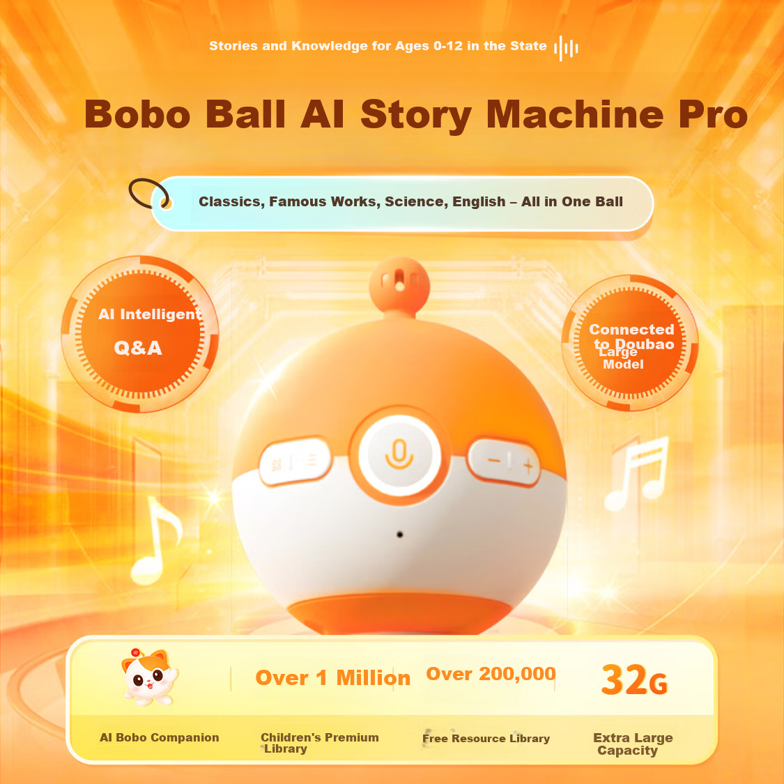 Himalaya Kids Bilingual Storytelling Ball English Early Learning AI Toy for Boys and Girls Student Birthday Gift