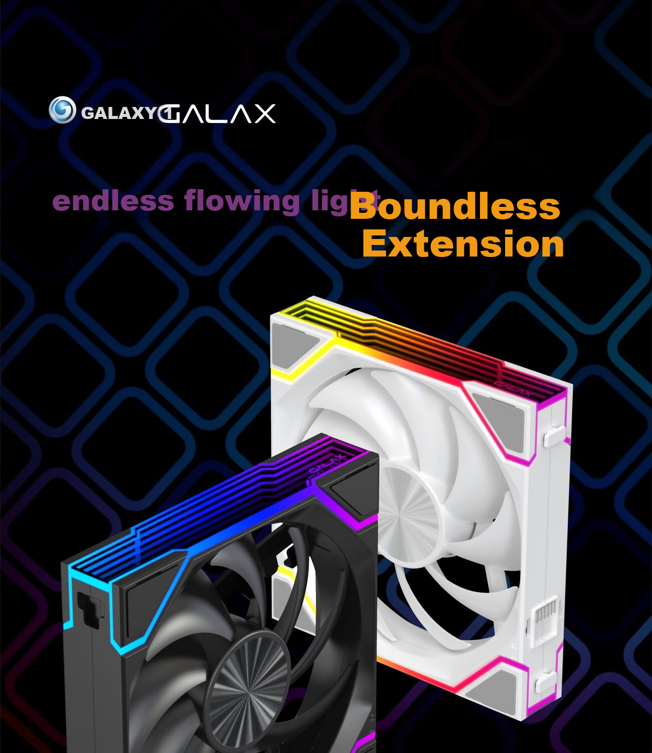 GALAX Aurora Block A125 12CM Case Fan Single Black Forward Direction (True Block Fan/ARGB/PWM/High Air Pressure/High Airflow) 1
