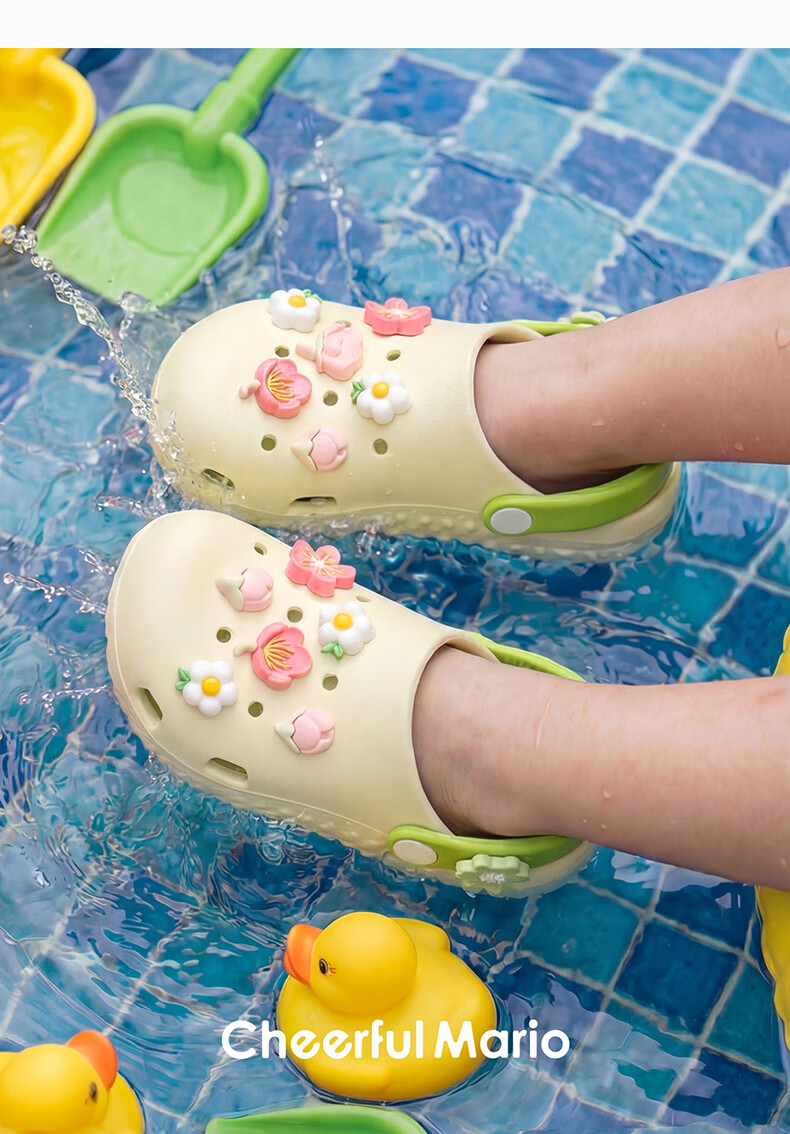 Cheerful Mario Children's Clogs Girls' Summer 2026 New EVA Princess Sandals for Older Girls and Toddlers 23