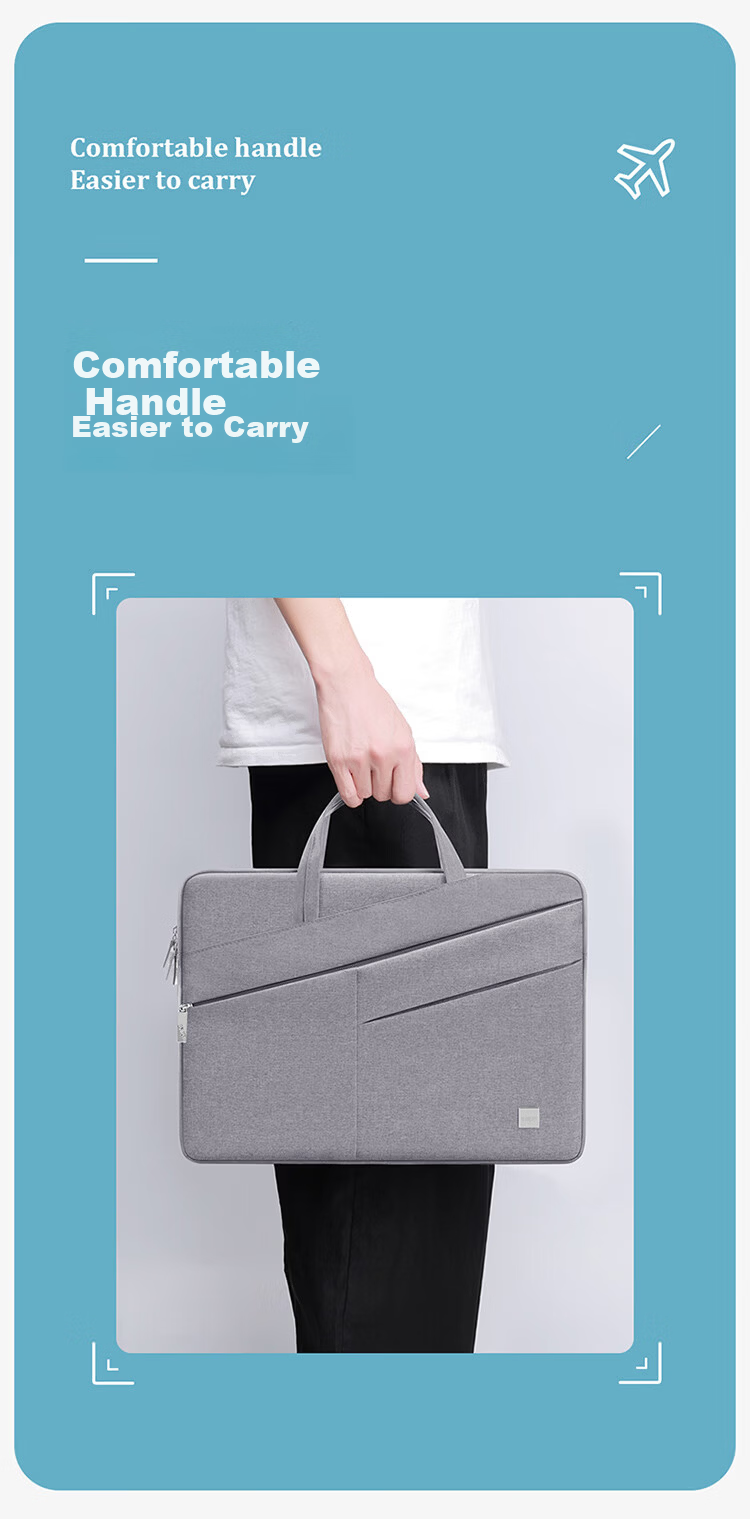 Biyoumei Laptop Bag Briefcase for Men 14-inch Slim Sleeve Compatible with Huawei HP Lenovo Laptops 7