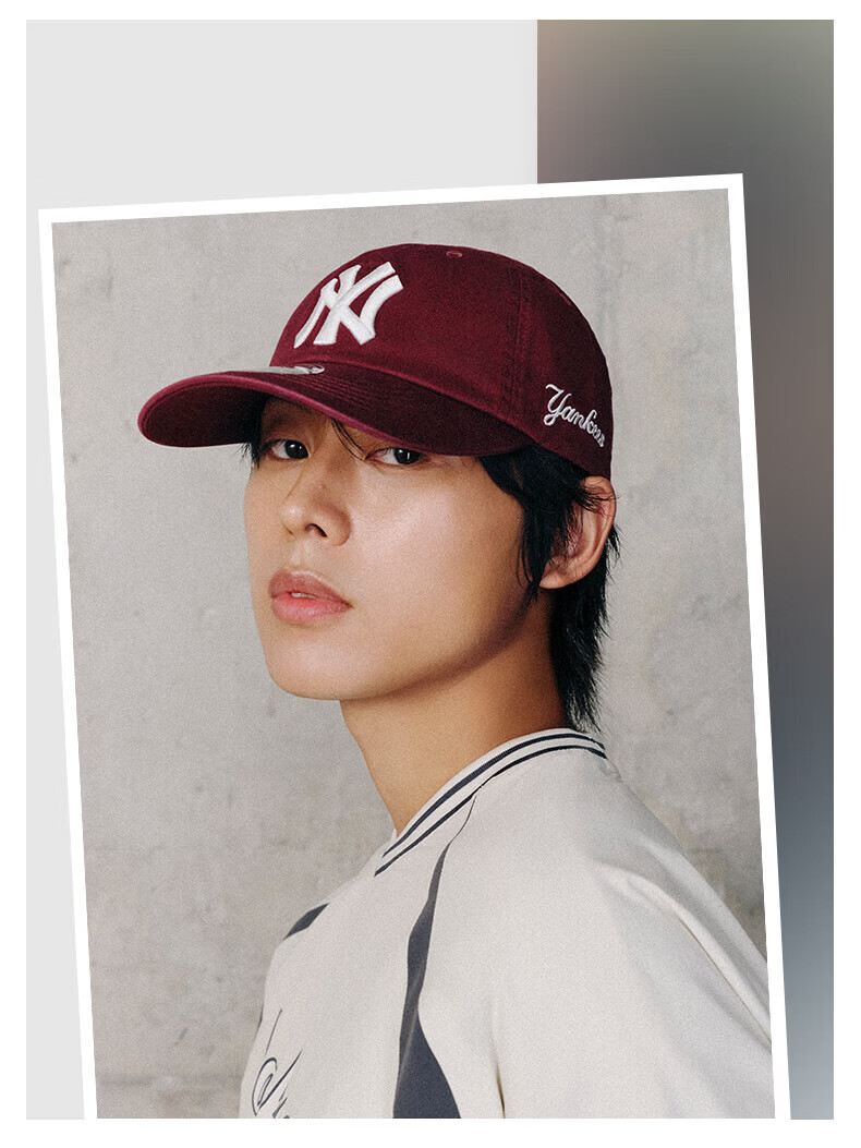 MLB Unisex Baseball Cap Soft Top Sports Duckbill Hat KARINA Celebrity Style 3ACPB245N-50BKS-F 17