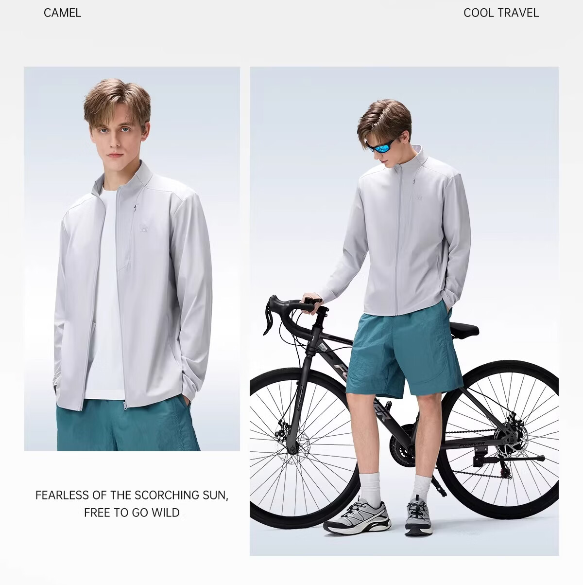 CAMEL Stand Collar Sun Protection Jacket 2026 Spring Summer New Original Yarn Cooling Breathable Sports Casual Short Coat 9006 30