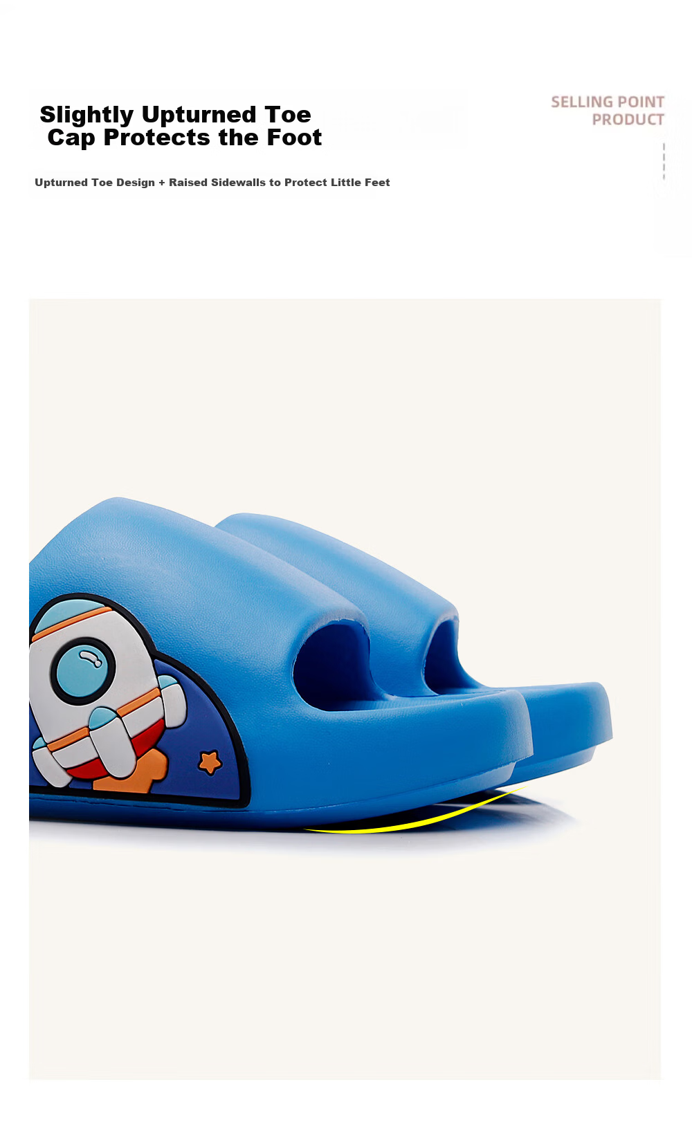 Guoluofi Astronaut Kids Summer Sandals Boys Non-slip Girls Cartoon Large Children Slippers Black Size 30-31 3