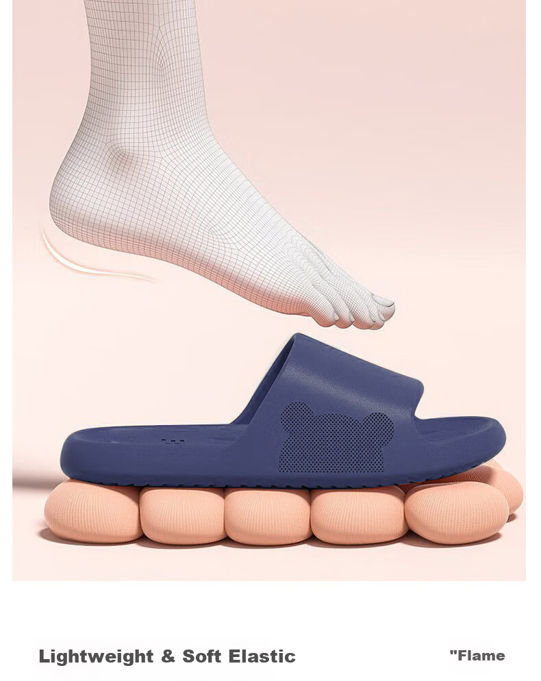 FOOTOPPO EVA Women's Bathroom Non-Slip Shower Slippers Men's Indoor Home Thick-Soled Summer Sandals 5