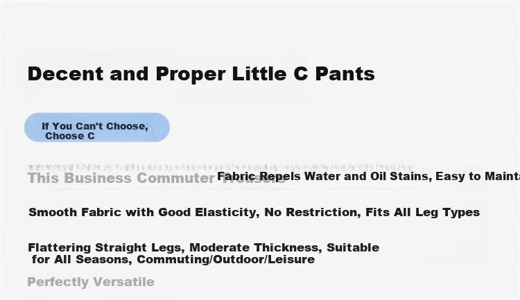 Xtep Little C Men's Long Pants Three-Resistant Business Commuter Dress Pants Fashionable Versatile Sports Straight-Leg High Elastic Four-Season Pants 2