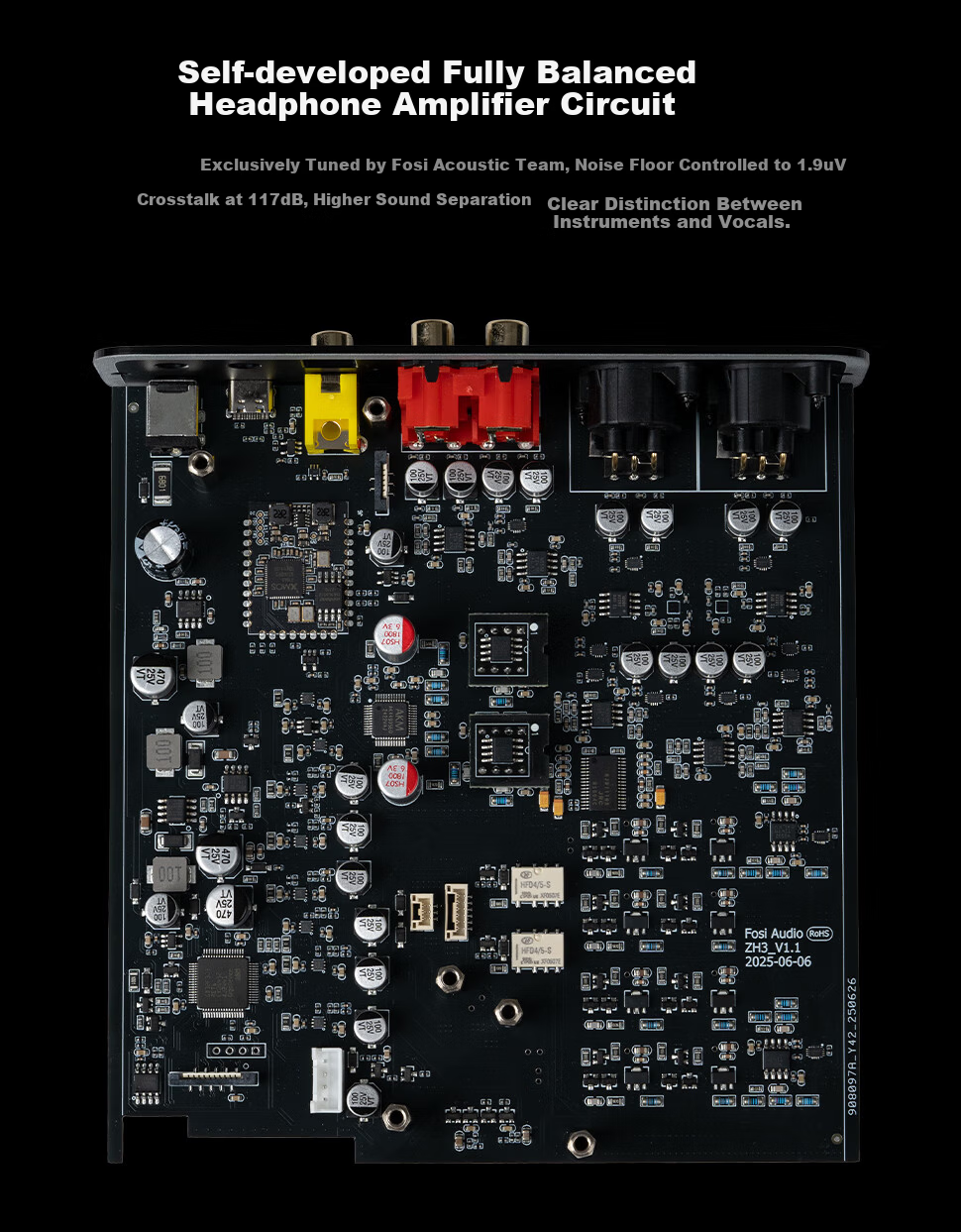 FOSI AUDIO ZH3 High-Power HIFI Audiophile DAC Balanced Decoder Headphone Amplifier Preamp Integrated Machine 5
