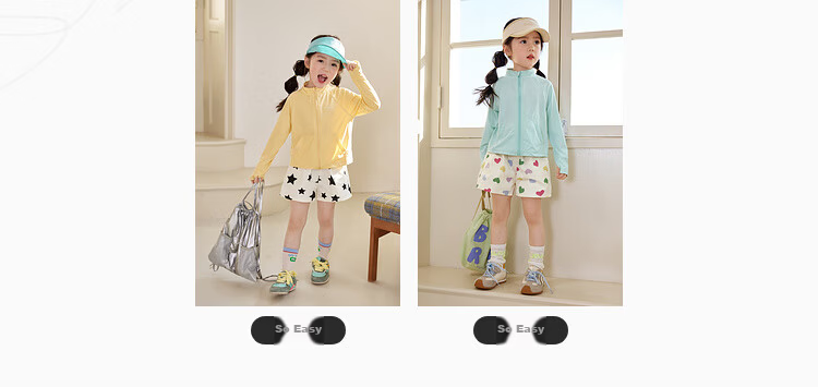 LUSON Little O Baby Kids Sun Protection Jacket Girls Stand Collar Ice Silk Cooling 2025 New Girls Sun Protection Shirt Coat 3