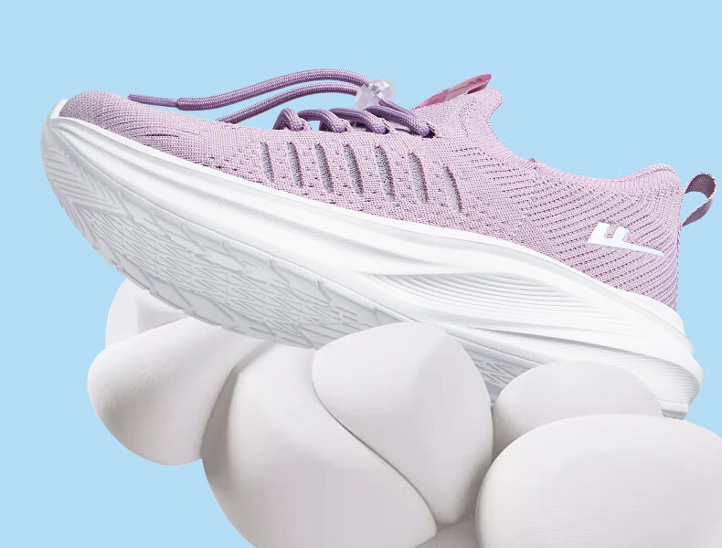 Warrior Women's Shoes 2026 Spring New Soft Sole Mesh Sports Shoes Slip-On for Middle-Aged and Elderly Moms 1282 Purple Size 37 7