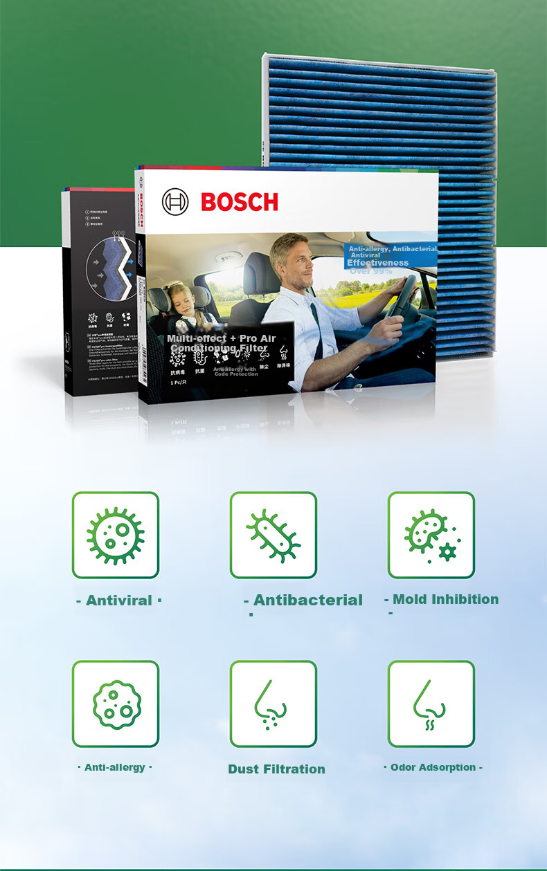BOSCH Multi-Effect Air Conditioning Filter 5674 for BMW 5 Series 520Li 525Li 528i 530Le 7 Series 740Li M5 M6 3
