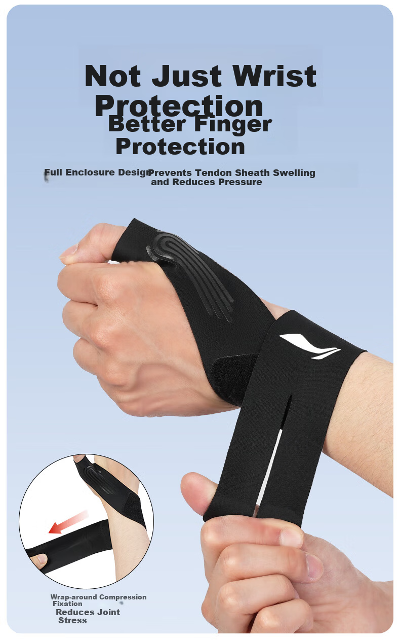 LI-NING Thumb Tendonitis Brace Support TFCC Wrist Brace Sprain Wrist Injury Protection for Men and Women 8