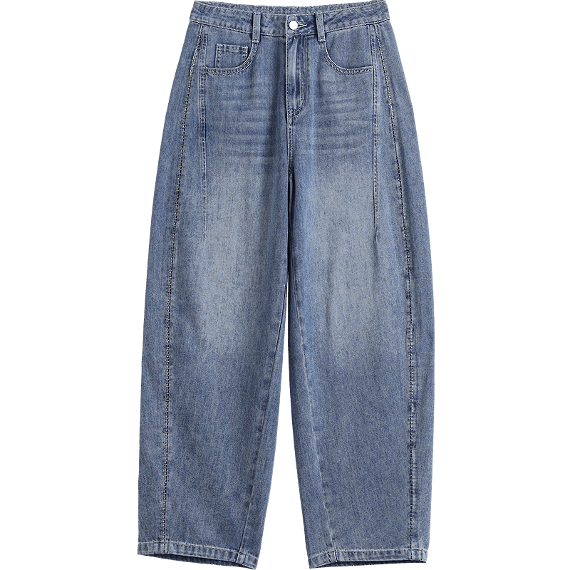 Demana [Hip Concealer Expert] Spring Cloud Oxygen Cotton 3D High-Waist Slimming Wide-Leg Printed Denim Jeans for Women Premium Quality