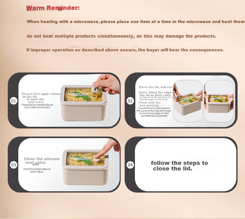 Ymer Stainless Steel Lunch Box Microwaveable Fresh-Keeping Bento Box for Office Workers [Visible Glass Large Double-Compartment] 2