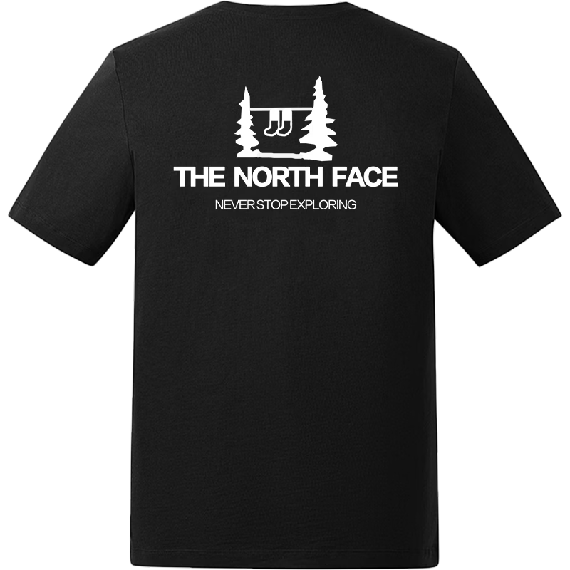 The North Face Unisex Cotton Printed Short Sleeve T-Shirt Outdoor Breathable 8GVD Off-White/QLI 2XL