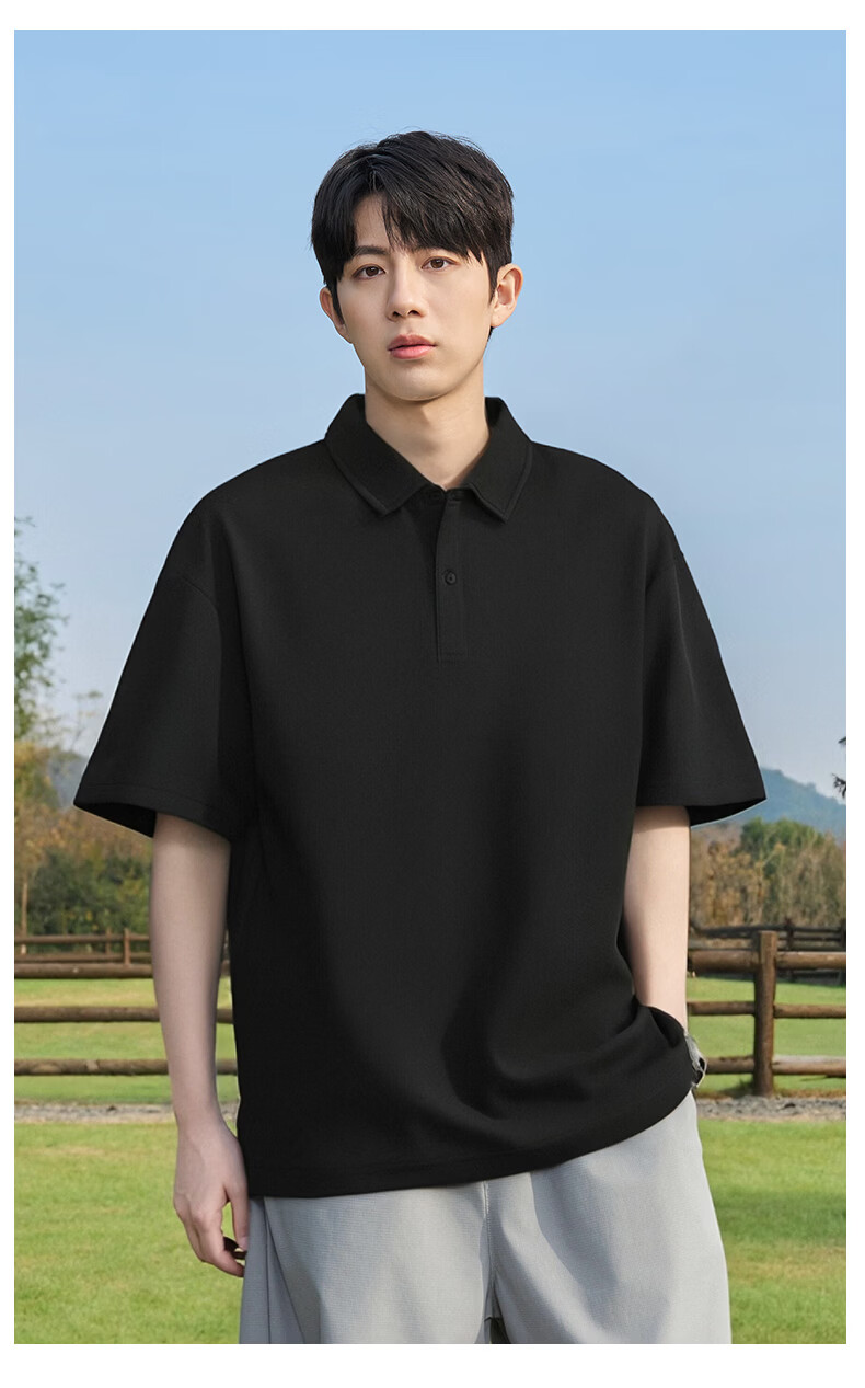 TonLion Summer Short Sleeve Polo Shirt New Trendy Brand Casual Wrinkle-Resistant Loose Breathable Student Fashion Half Sleeve Men 19
