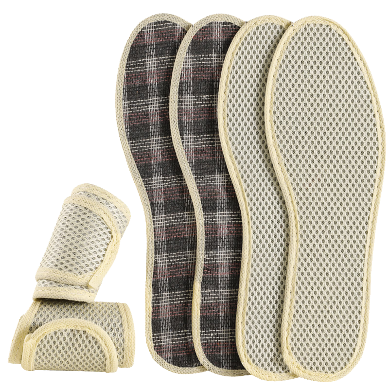 JVBV 5 Pairs Bamboo Charcoal Deodorizing Insoles for Men Sweat-Absorbing Breathable Odor-Resistant Comfortable Leather Shoe Insoles Size 40