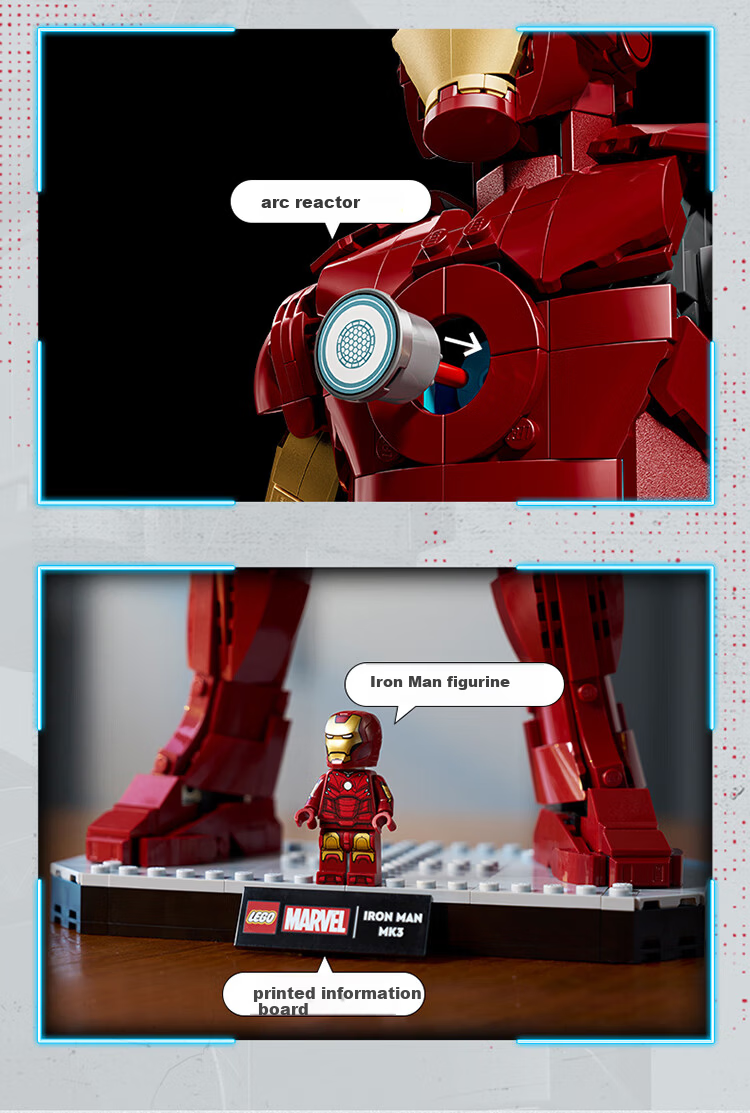 LEGO Super Heroes 76344 Iron Man Mark 3 Collector's Edition Toy Gift for Boys and Girls Valentine's Day Decoration 6