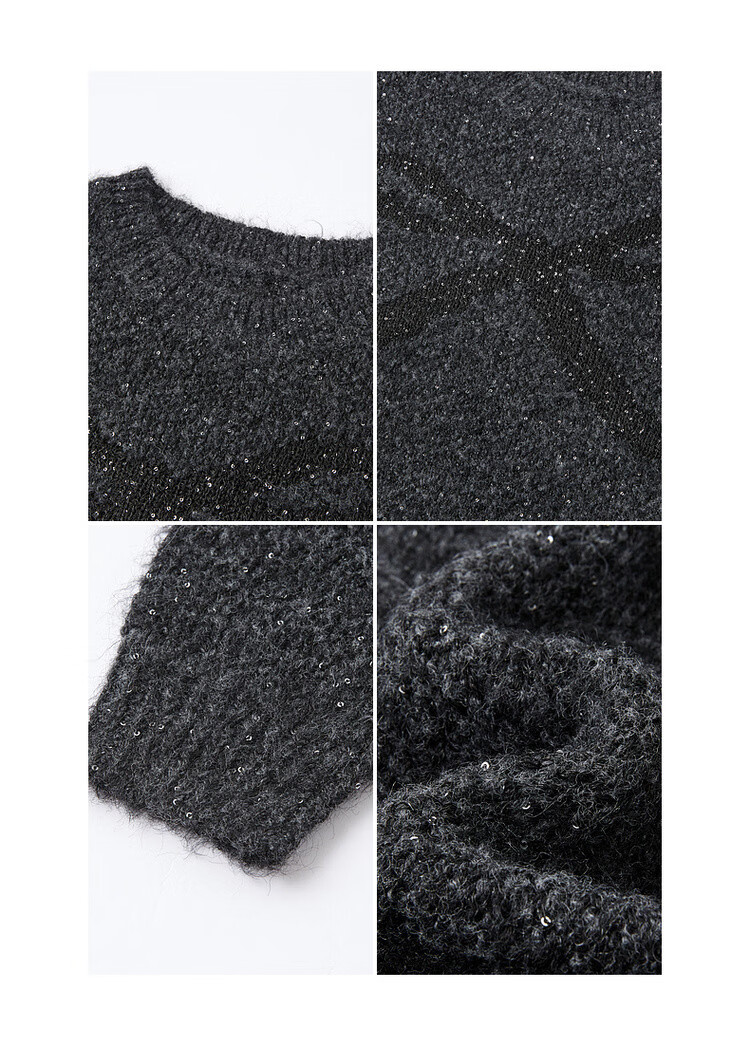 MT Wish Gift Autumn Sweet Style Bowknot Sequin Soft Loose Knit Sweater Women Top 14