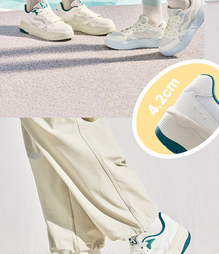 Xtep Bubble Women's Sports Sneakers Spring Summer Breathable White Shoes Height Increasing Soft Elastic Lightweight Simple Sports Shoes for Women 2